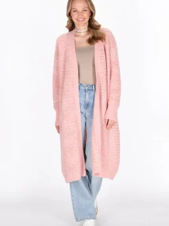 MyMo Damen Strickjacke in pink
