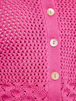 MyMo Damen Strickjacke in pink