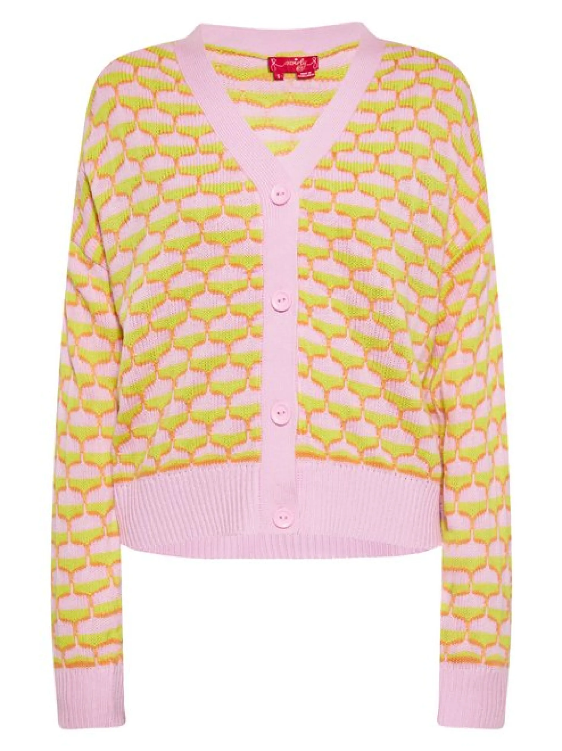 MyMo Damen Strickjacke in pink