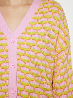 MyMo Damen Strickjacke in pink