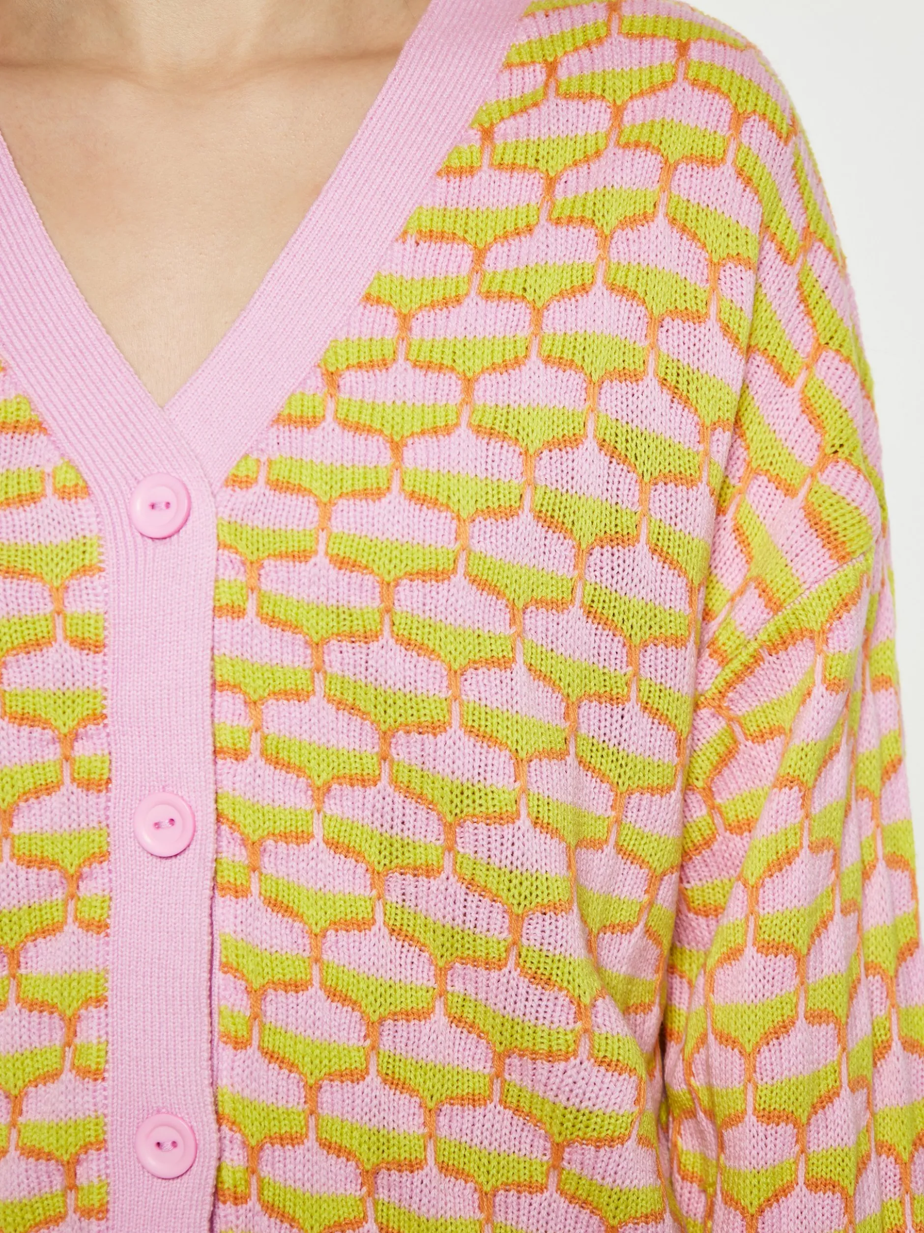 MyMo Damen Strickjacke in pink