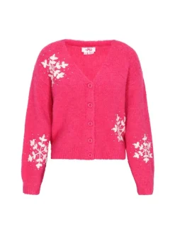 MyMo Damen Strickjacke in pink
