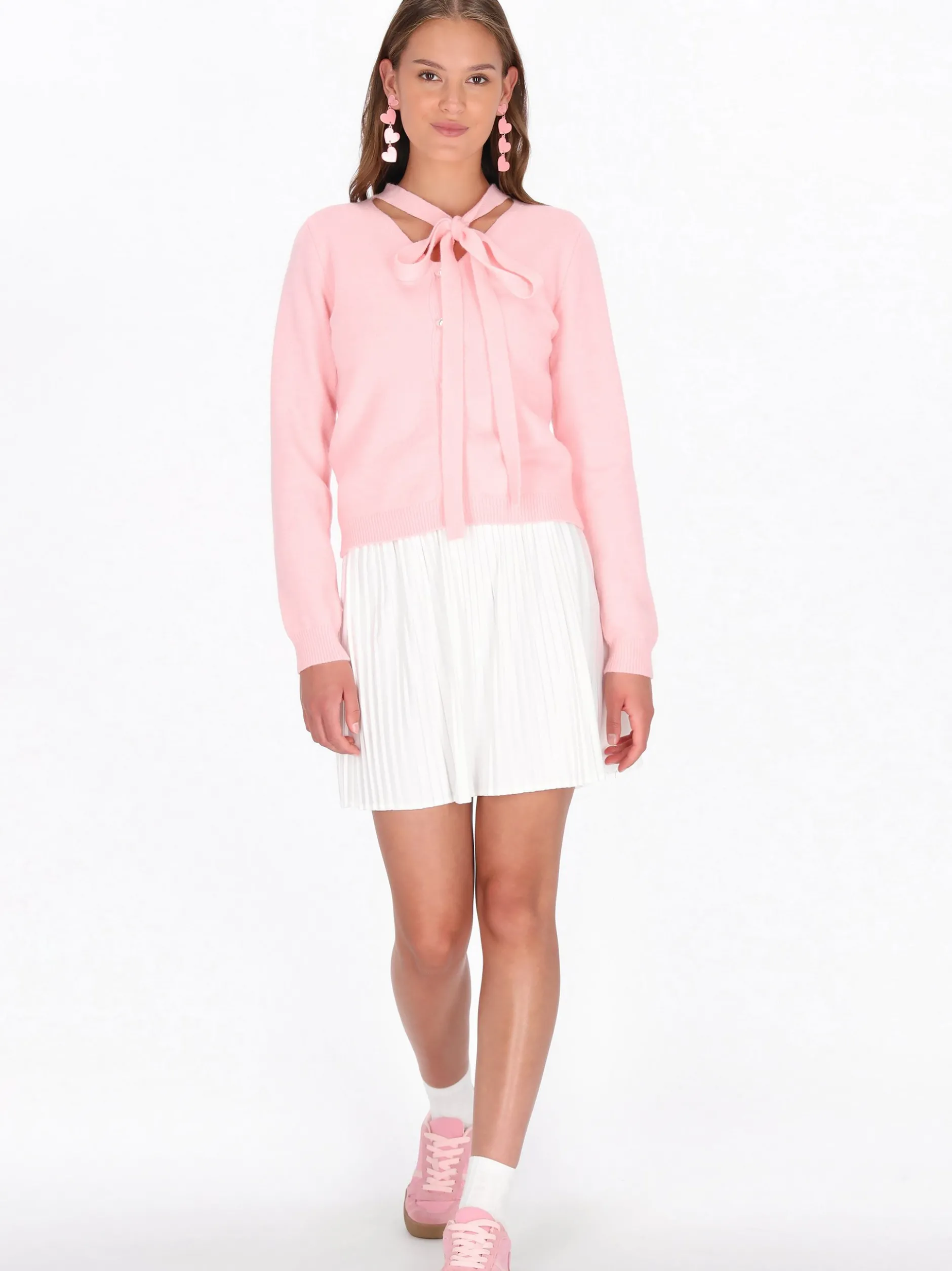 MyMo Damen Strickjacke in rosa