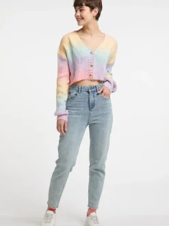 MyMo Damen Strickjacke in rosa