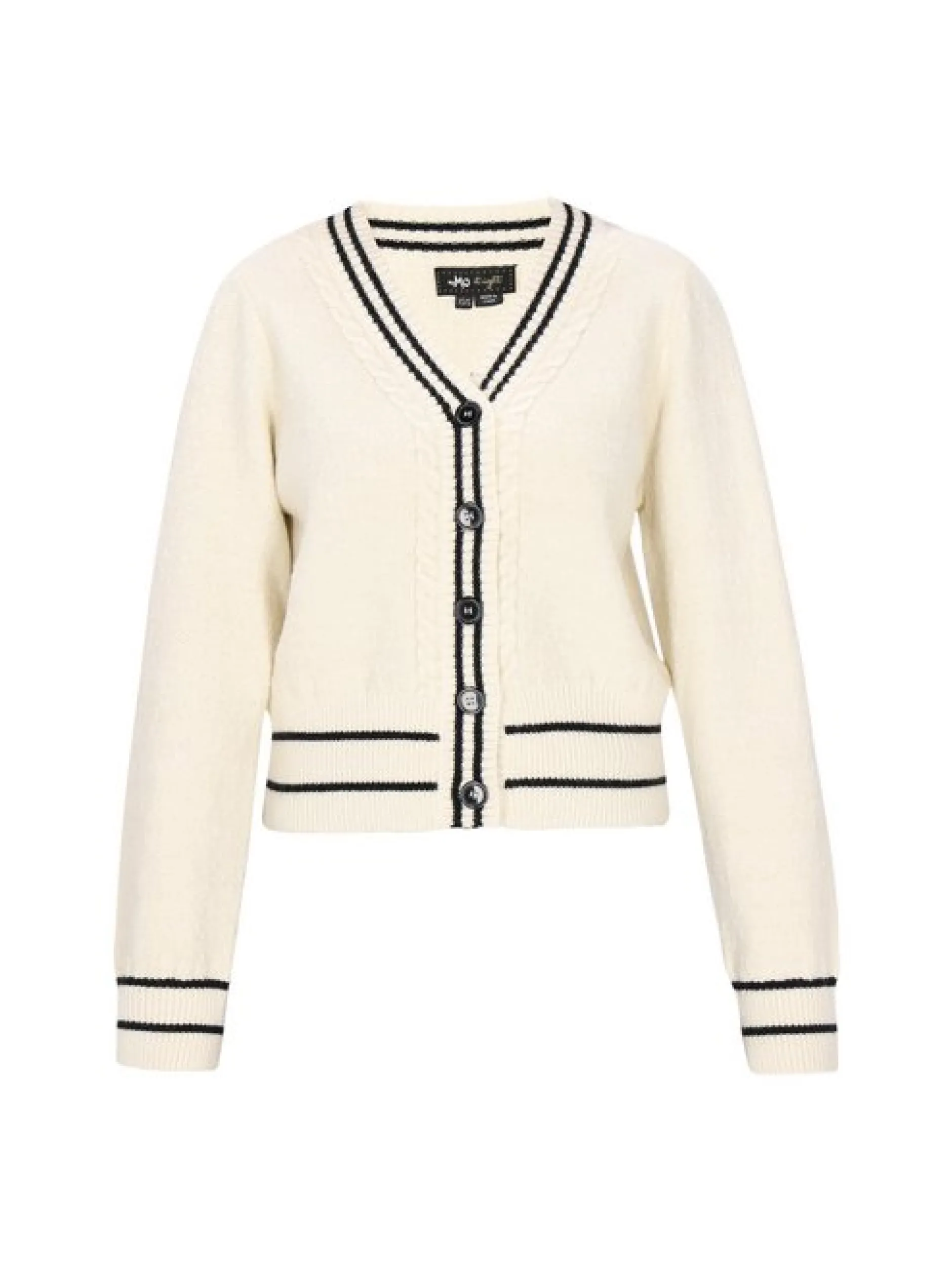 MyMo Damen Strickjacke in weiß