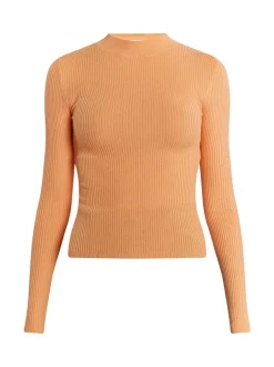 MyMo Damen Strickpullover in orange