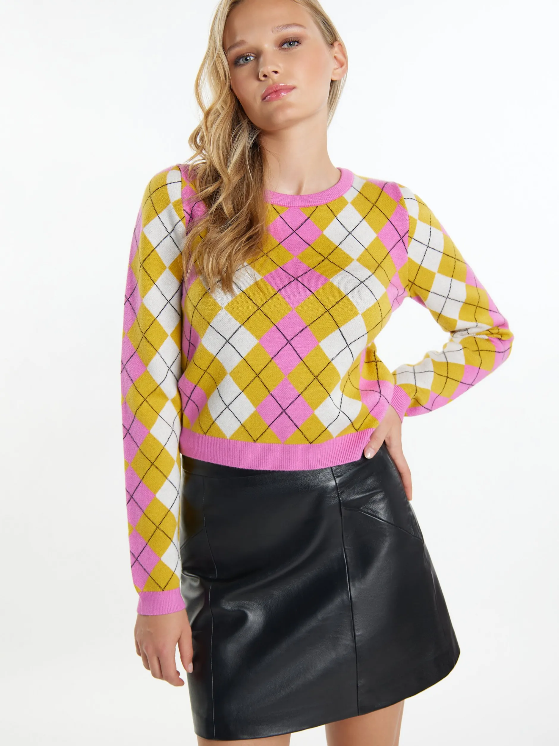 MyMo Damen Strickpullover in mehrfarbig