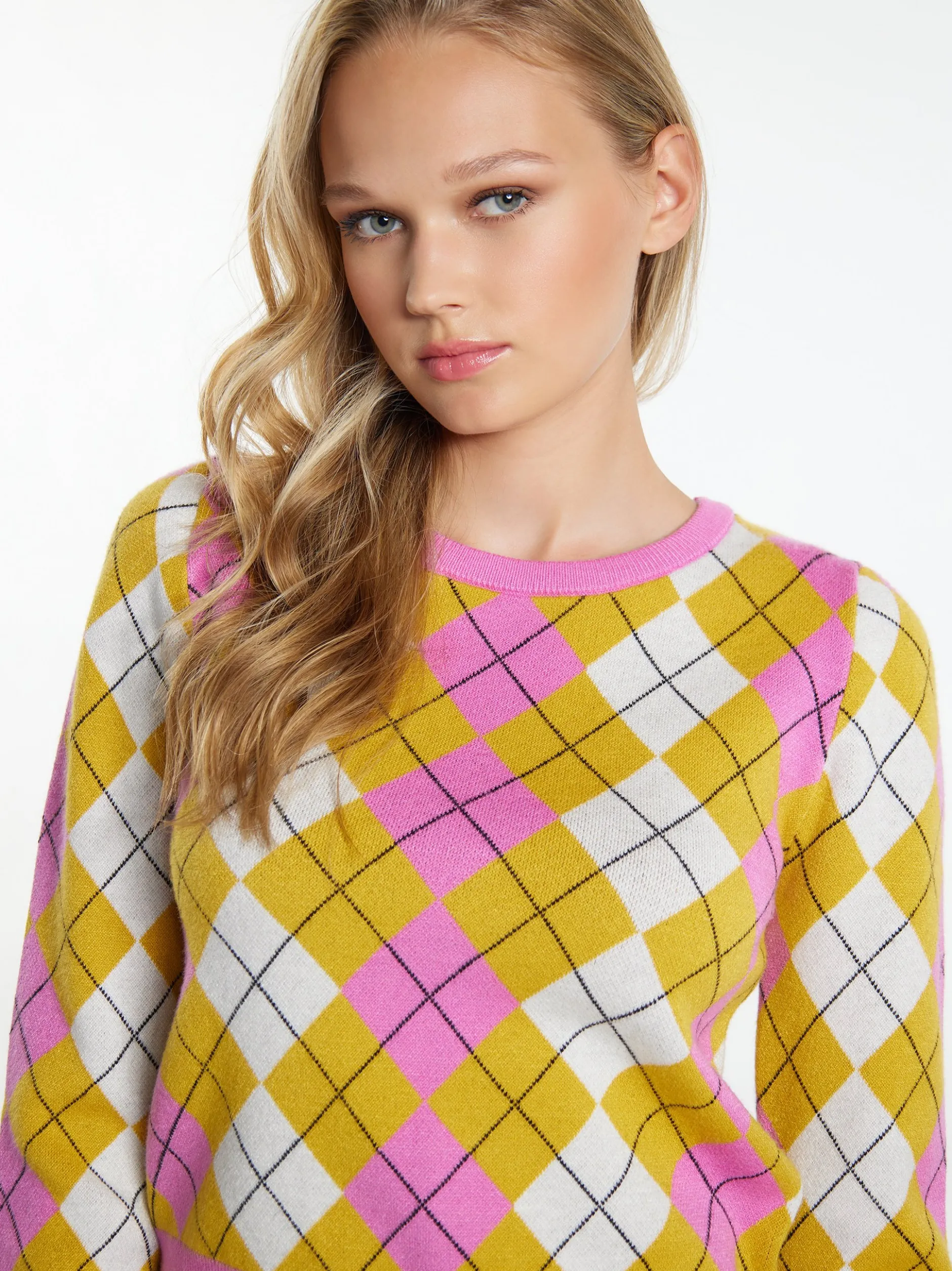 MyMo Damen Strickpullover in mehrfarbig