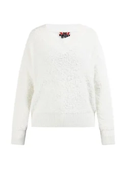MyMo Damen Strickpullover in ecru