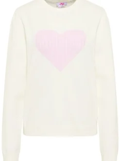 MyMo Damen Strickpullover in ecru - Ausschnitt: Rundhals