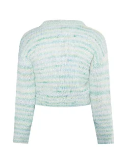 MyMo Damen Strickpullover in grün - Ausschnitt: Rundhals