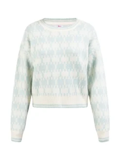 MyMo Damen Strickpullover in hellblau