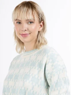 MyMo Damen Strickpullover in hellblau