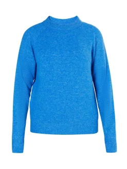 MyMo Damen Strickpullover in hellblau