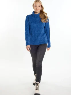 MyMo Damen Strickpullover in marine
