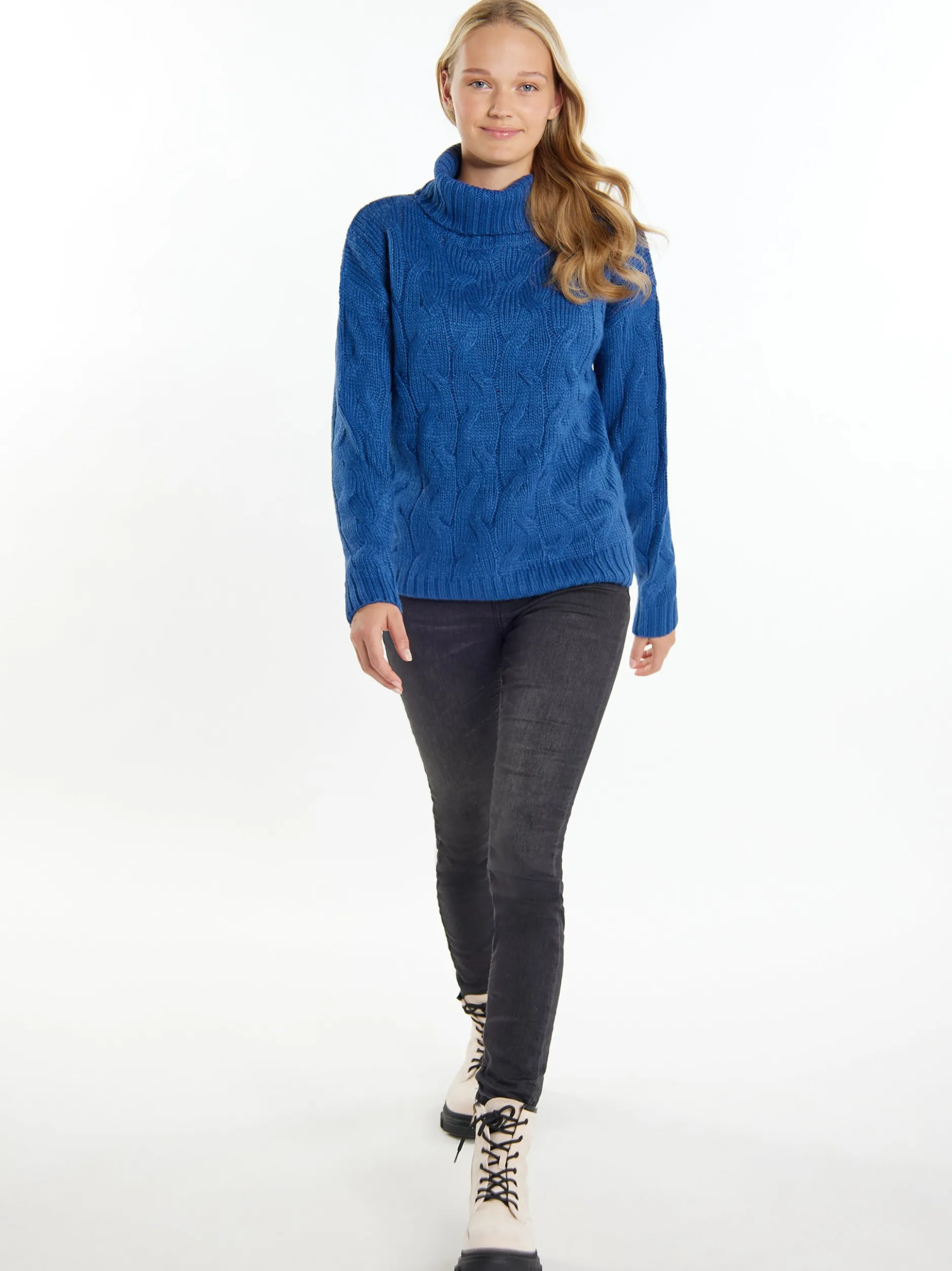 MyMo Damen Strickpullover in marine