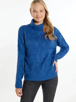 MyMo Damen Strickpullover in marine