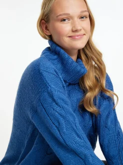MyMo Damen Strickpullover in marine