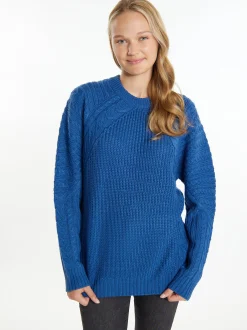 MyMo Damen Strickpullover in marine