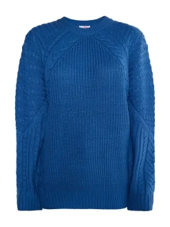 MyMo Damen Strickpullover in marine