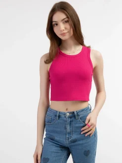 MyMo Damen Tanktop in pink - Ausschnitt: Rundhals