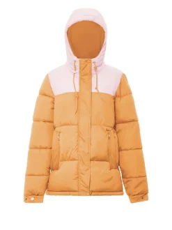 MyMo Damen Wattierte Steppjacke in aprikot