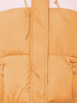 MyMo Damen Wattierte Steppjacke in aprikot