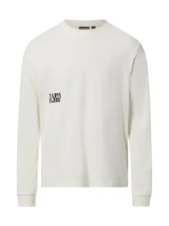 Napapijri Herren Langarmshirt - Lodestar in ecru mehrfarbig
