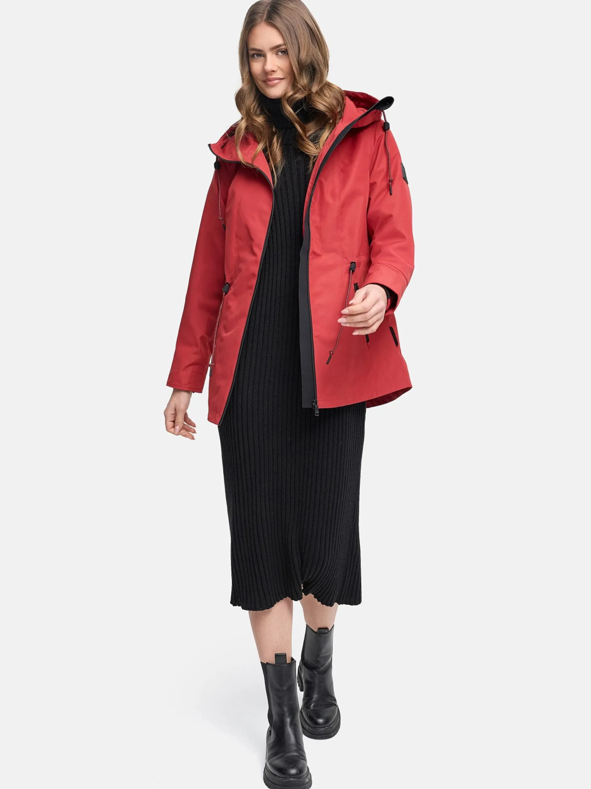 Navahoo Damen Outdoorjacke - Blumentanz 14 in rot