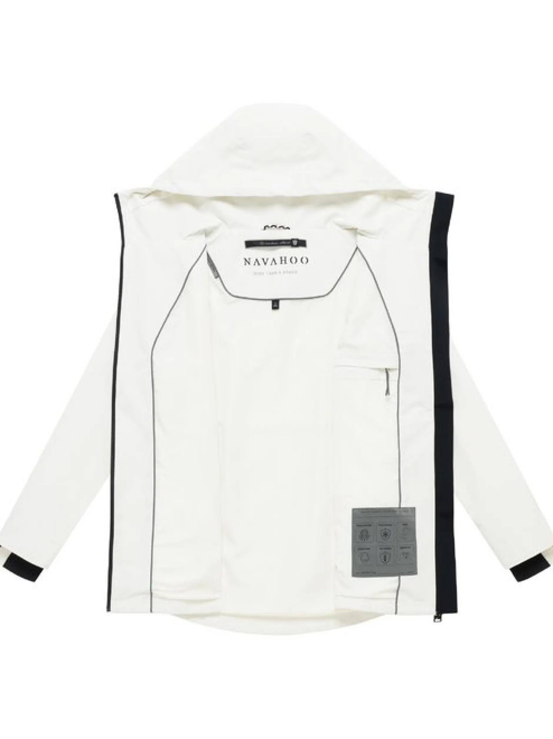Navahoo Damen Outdoorjacke - Blumentanz 14 in weiß