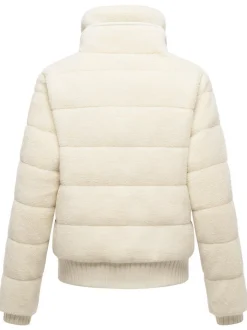 Navahoo Damen Plüschjacke - Schneepuder 14 in weiß