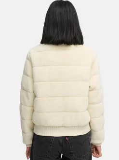 Navahoo Damen Plüschjacke - Schneepuder 14 in weiß