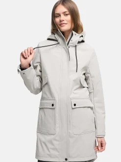 Navahoo Damen Softshellmantel - Morgennebel 14 in ecru