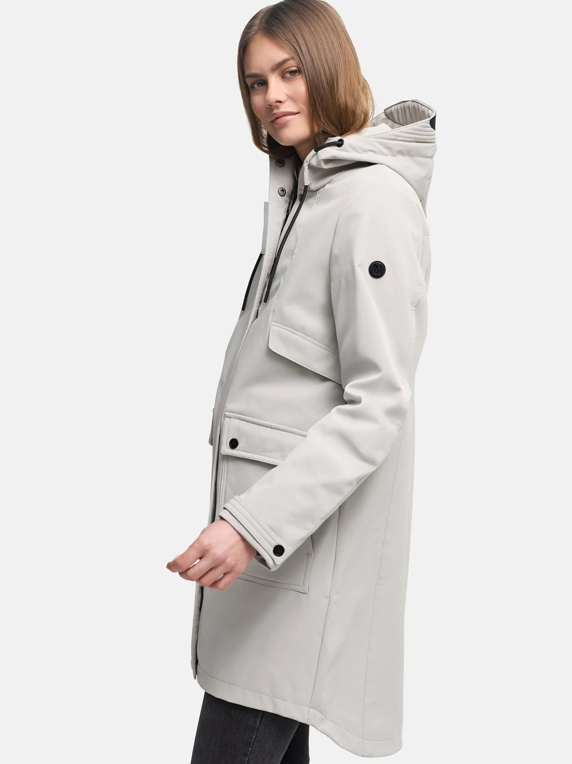 Navahoo Damen Softshellmantel - Morgennebel 14 in ecru