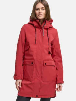 Navahoo Damen Softshellmantel - Morgennebel 14 in rot