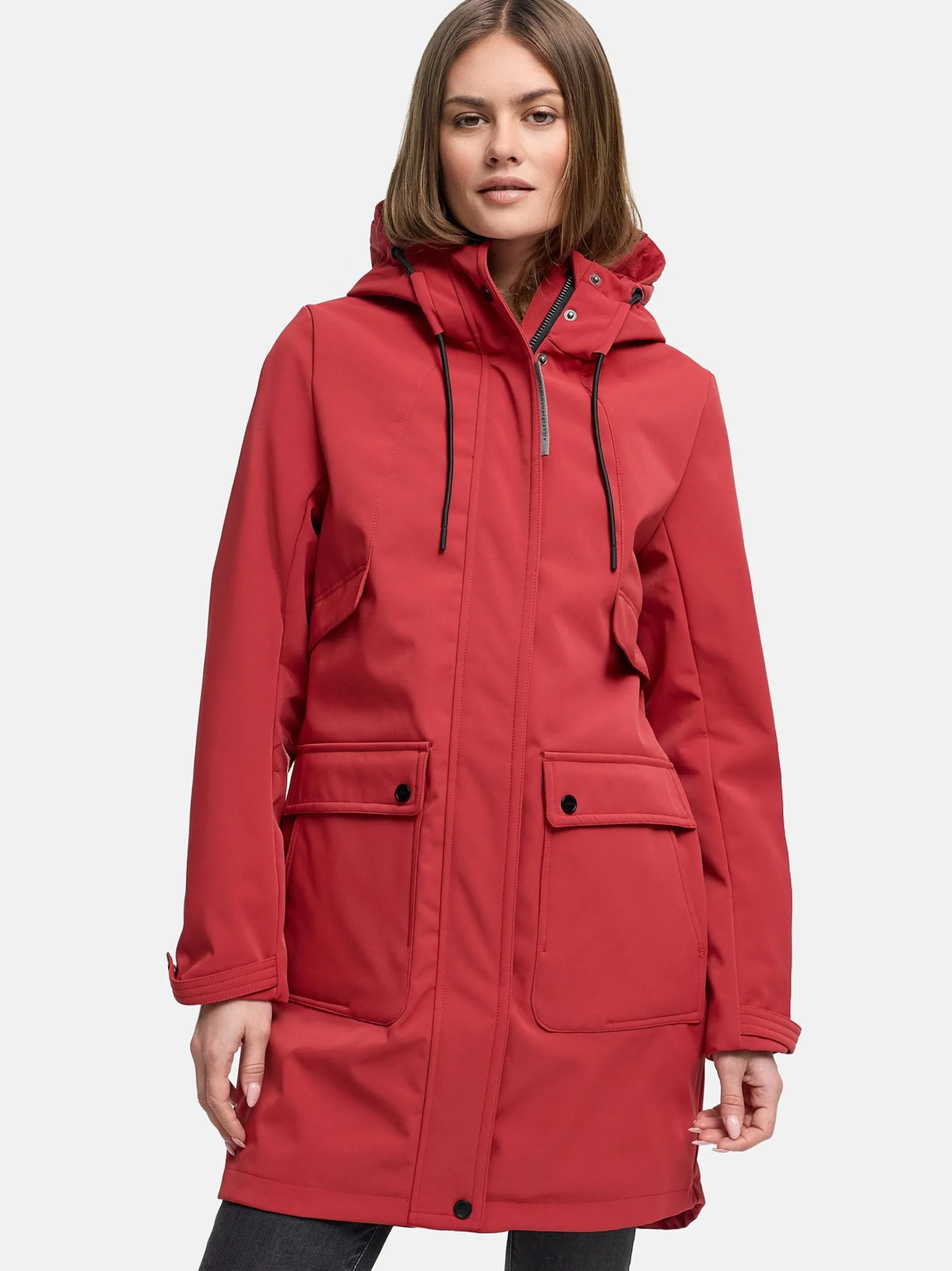 Navahoo Damen Softshellmantel - Morgennebel 14 in rot