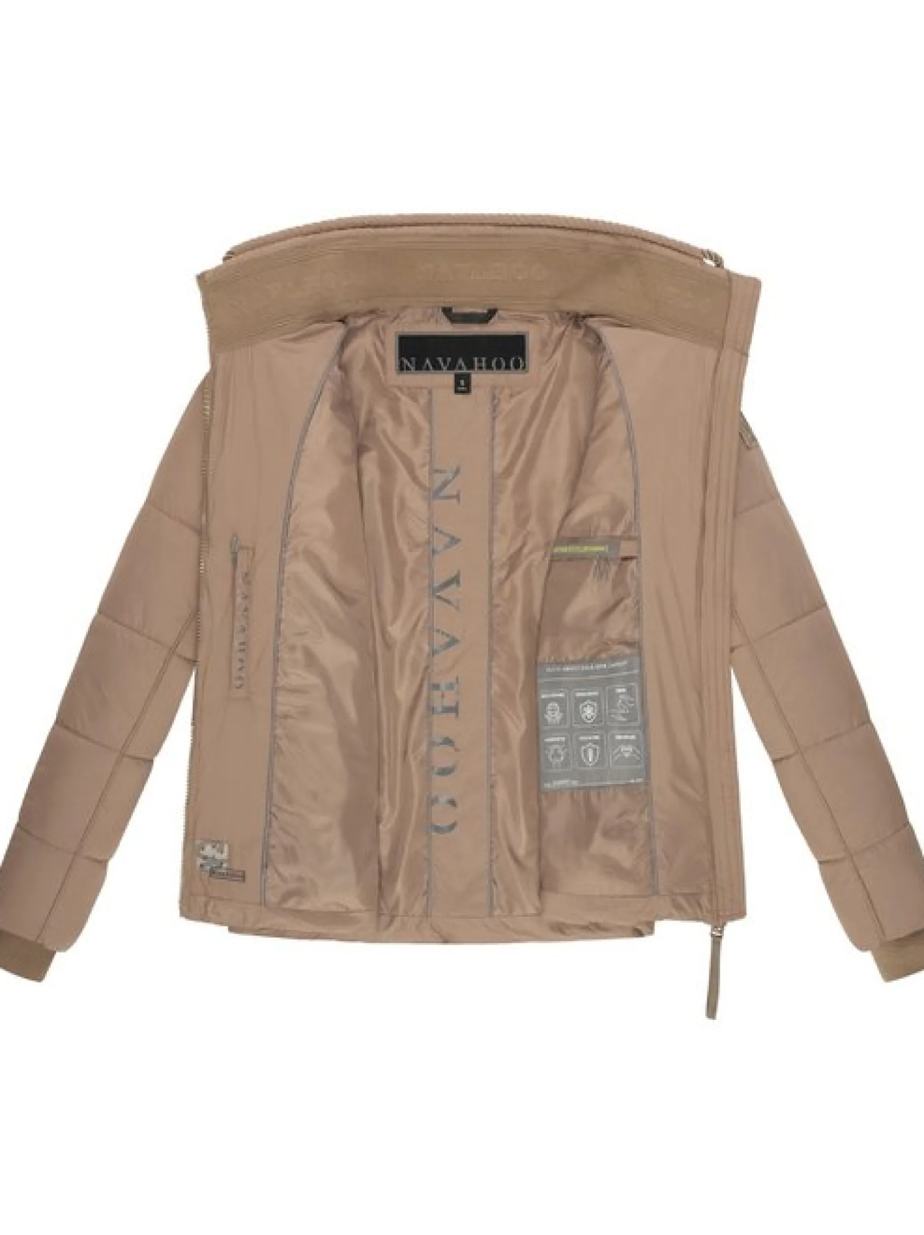 Navahoo Damen Steppjacke - Liebesfee 14 in taupe