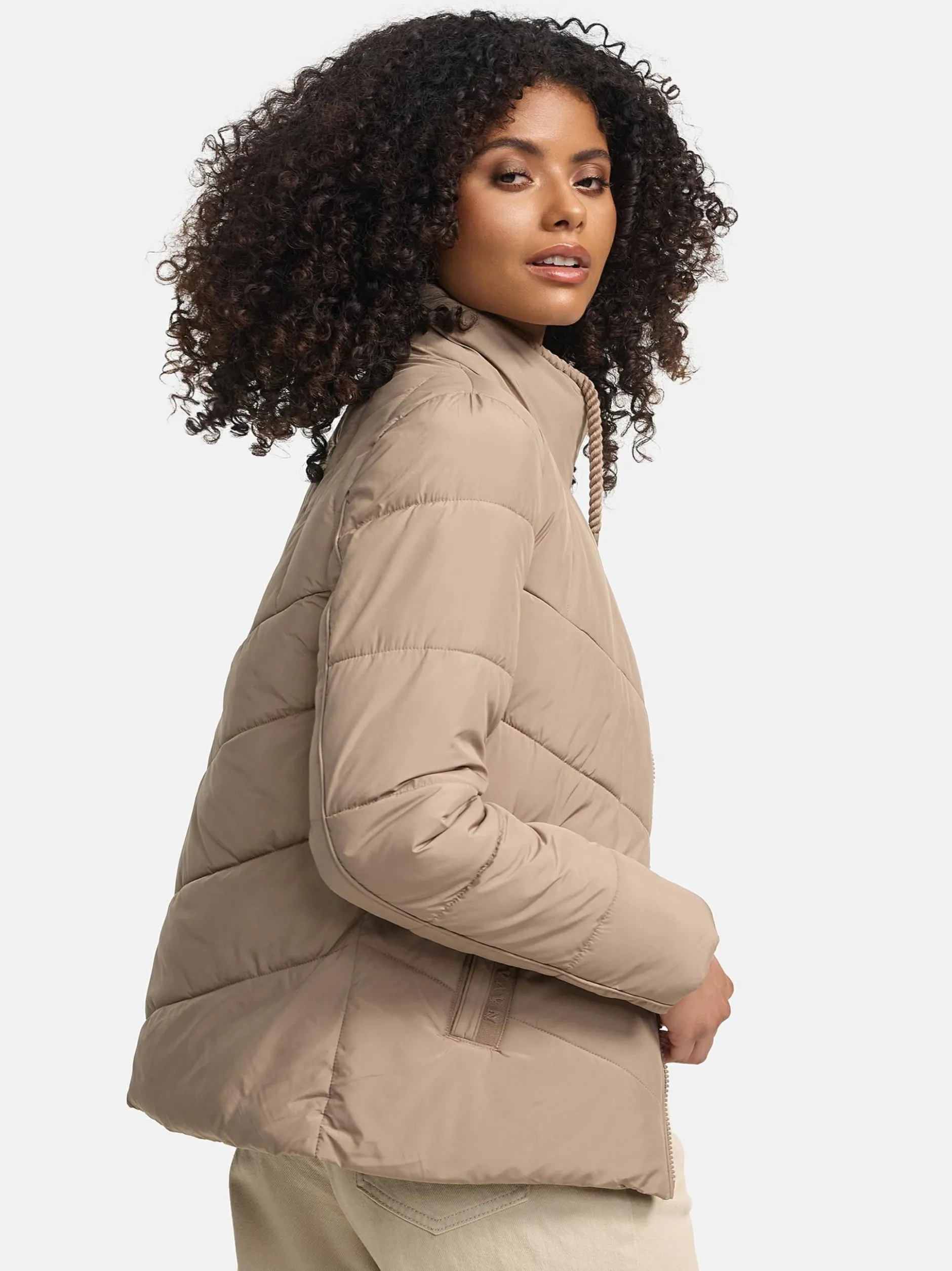 Navahoo Damen Steppjacke - Liebesfee 14 in taupe