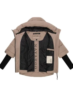 Navahoo Damen Steppjacke - Lotusherz XIV in taupe