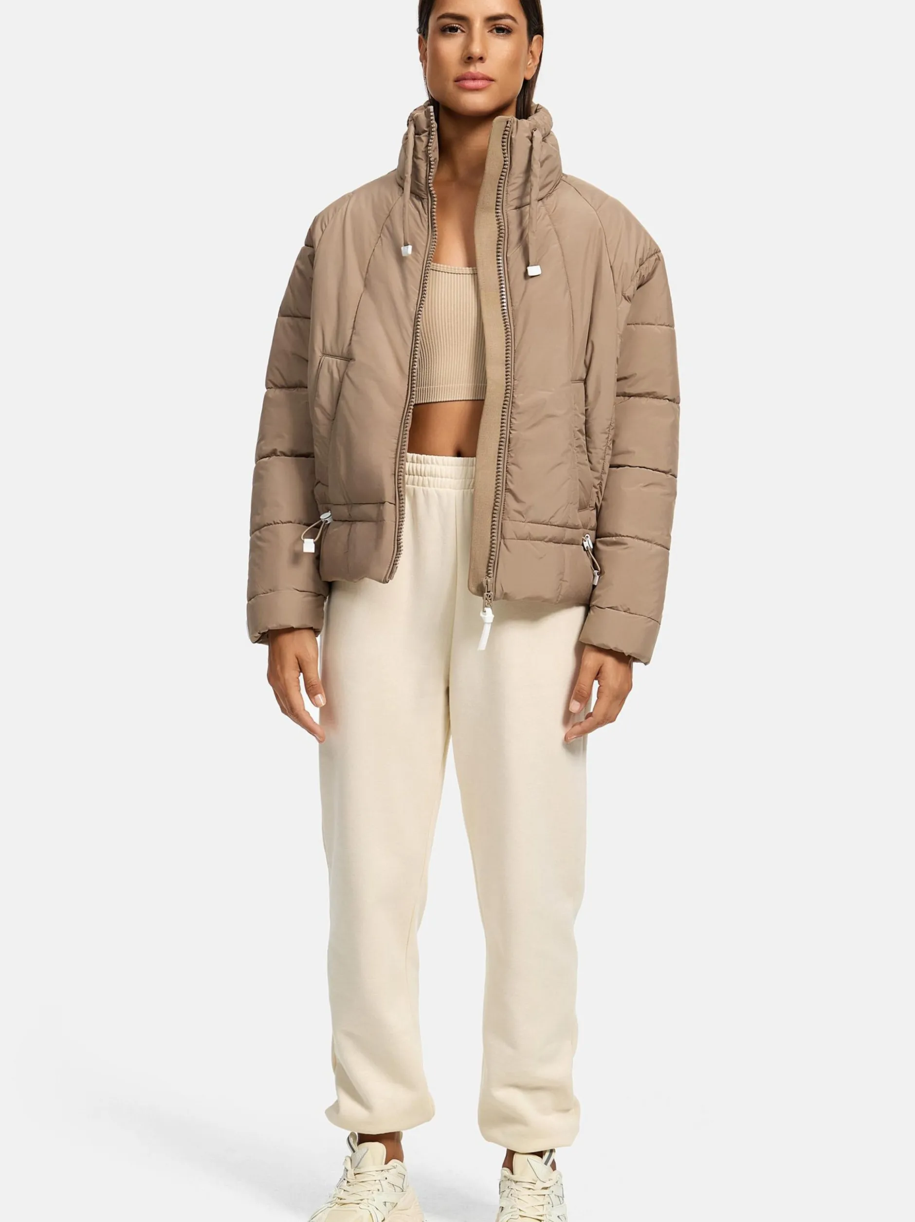 Navahoo Damen Steppjacke - Luftzauber 14 in taupe