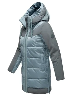 Navahoo Damen Steppjacke - Samtkätzchen in blau