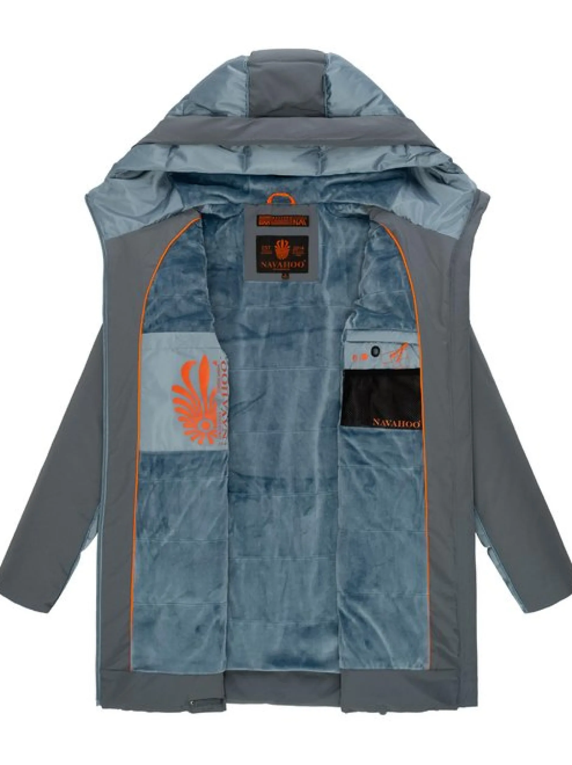 Navahoo Damen Steppjacke - Samtkätzchen in blau
