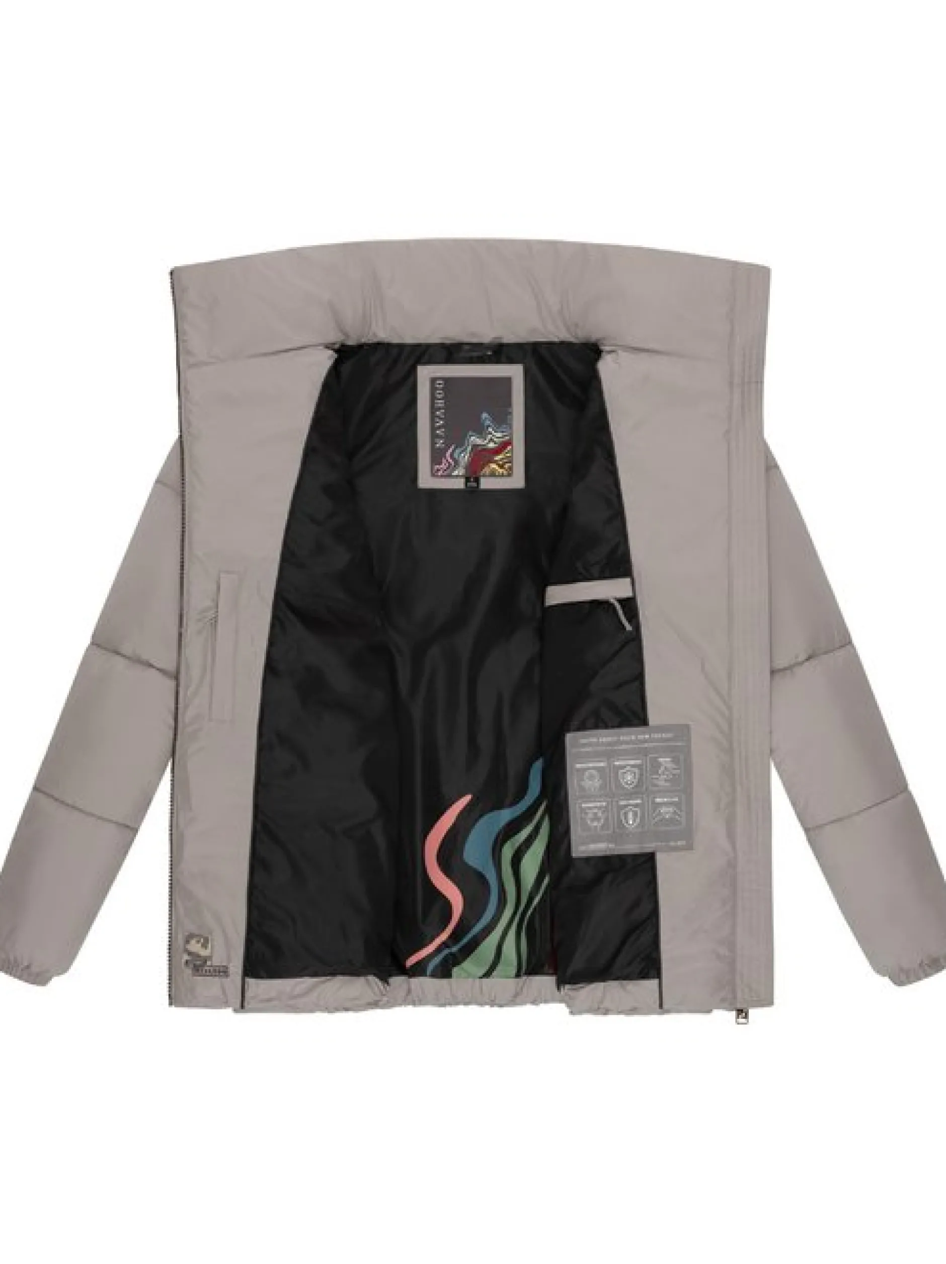 Navahoo Damen Steppjacke - Schokolinaa 14 in grau