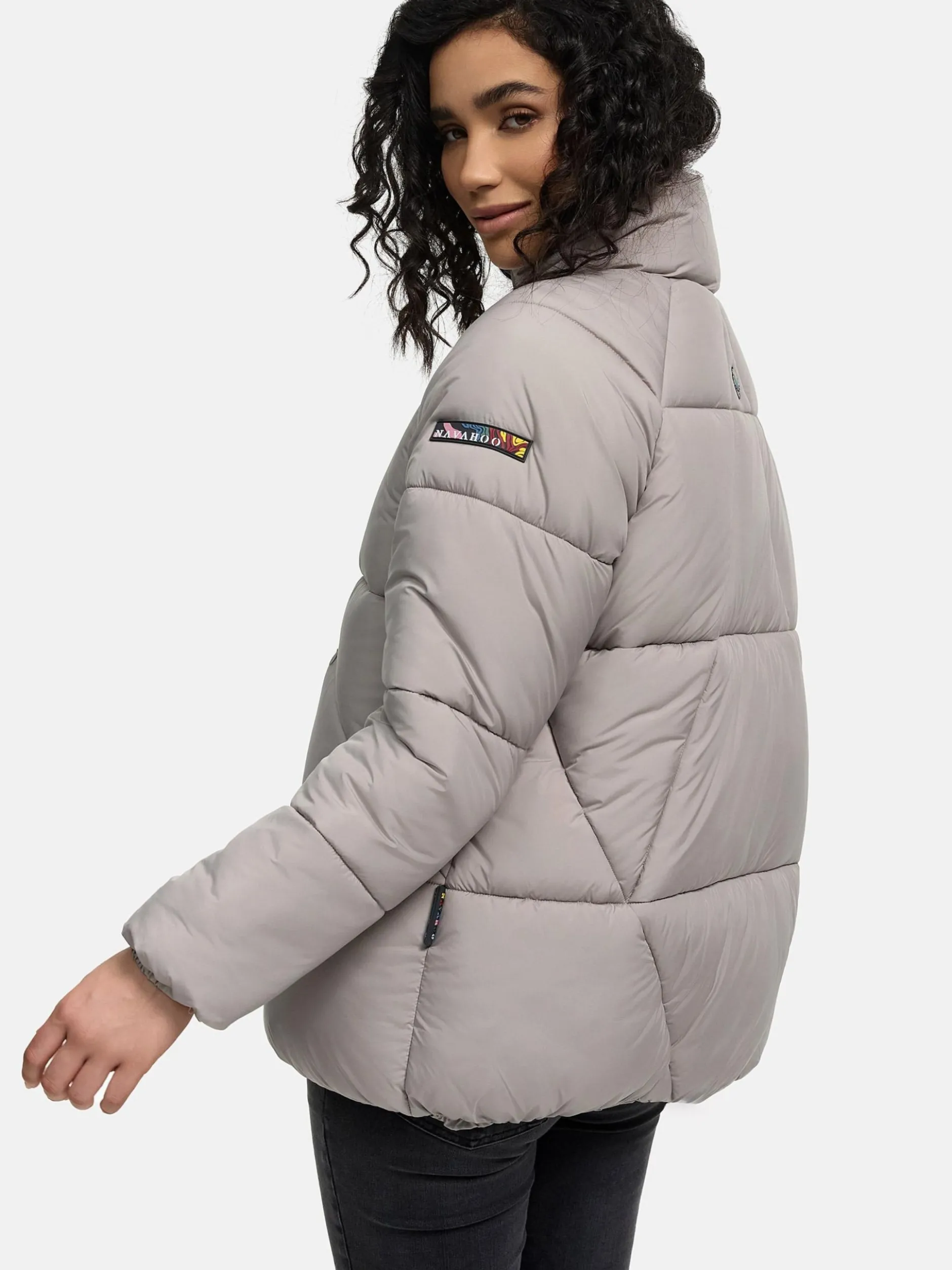 Navahoo Damen Steppjacke - Schokolinaa 14 in grau