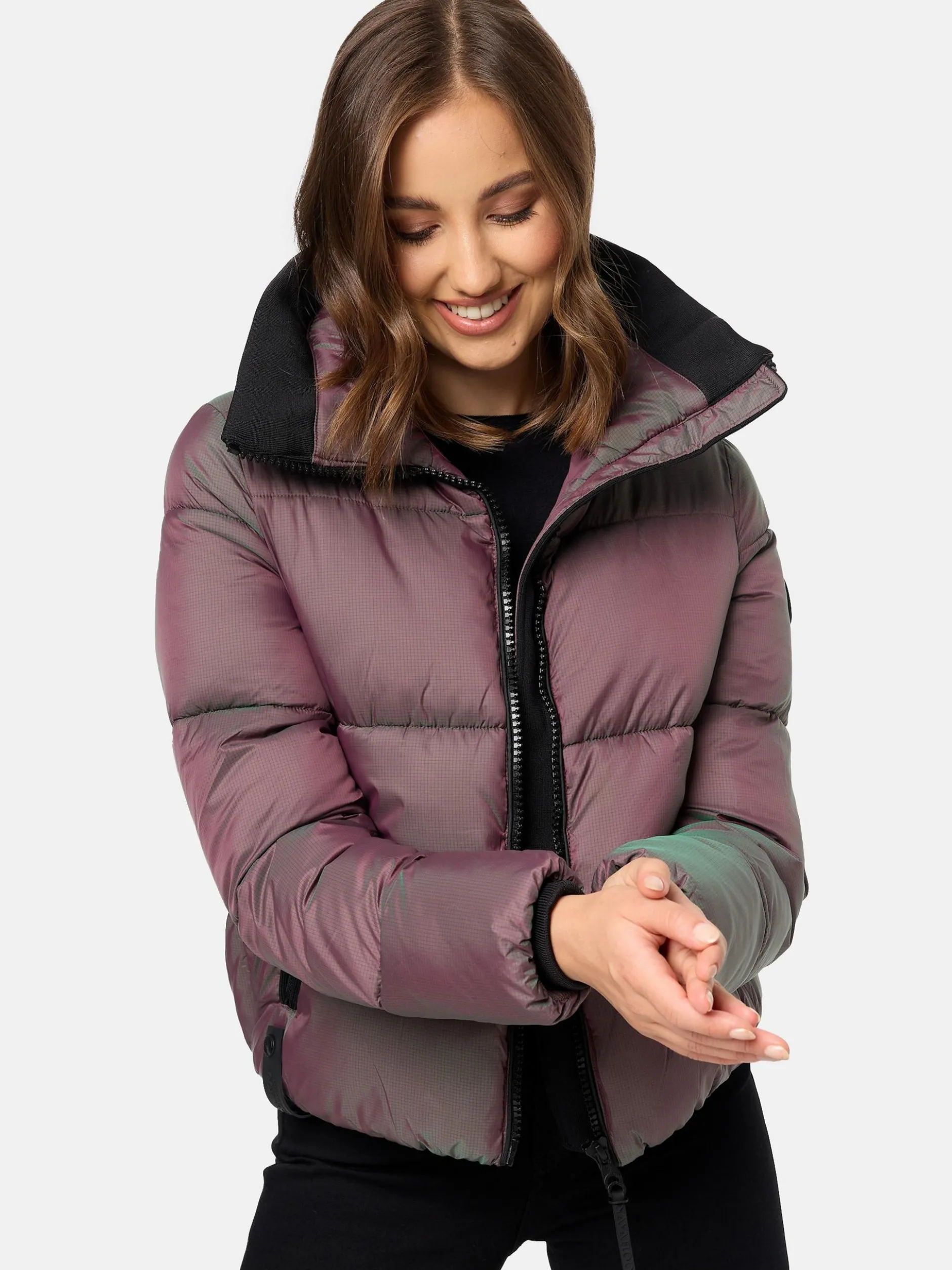 Navahoo Damen Steppjacke - Sternschnüppchen in aubergine