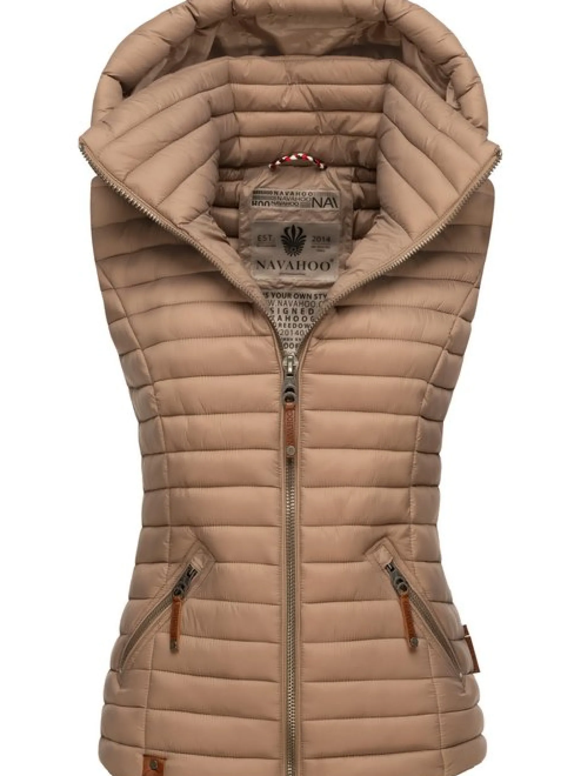 Navahoo Damen Steppweste - Shadaa in taupe