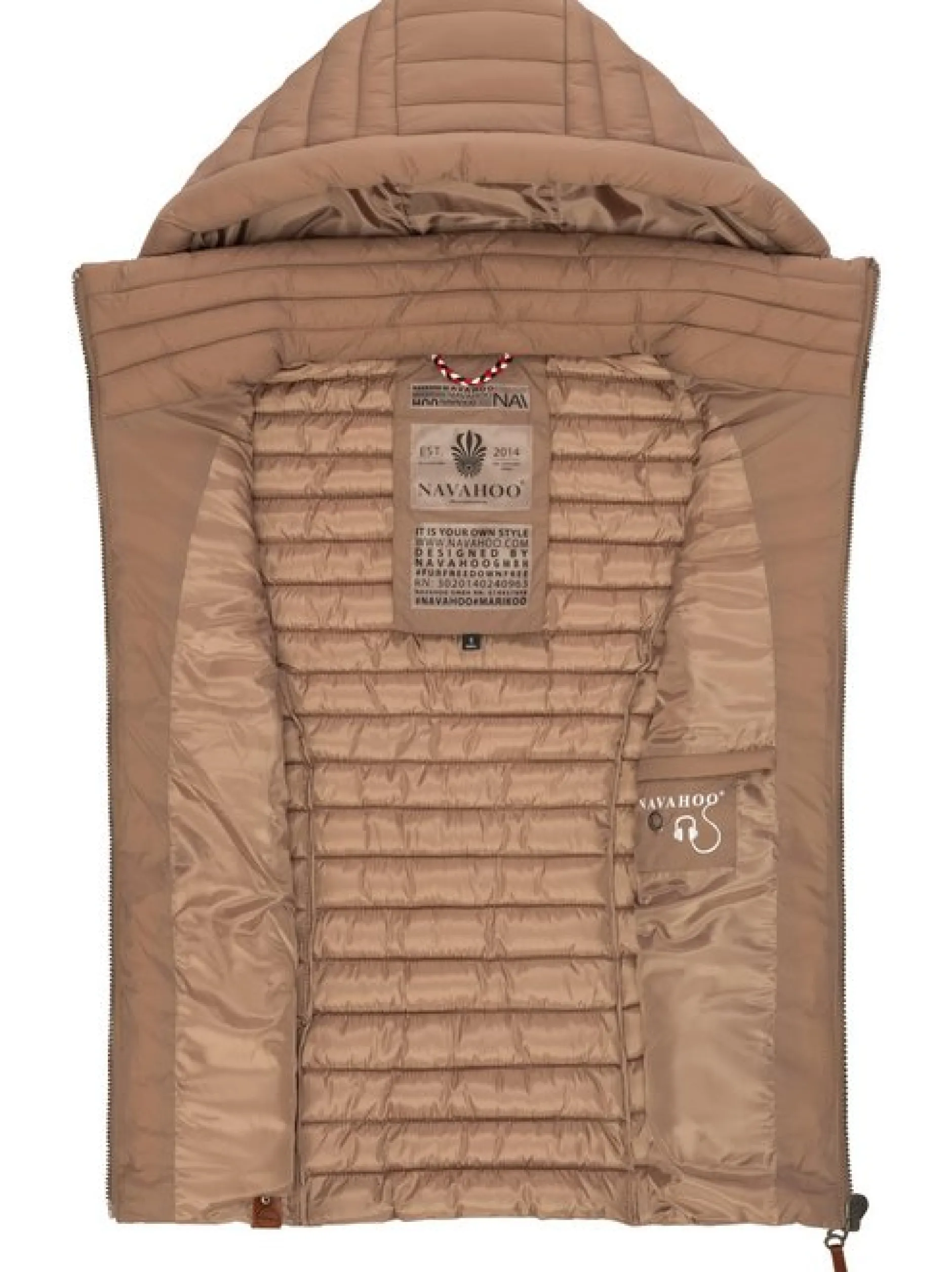 Navahoo Damen Steppweste - Shadaa in taupe