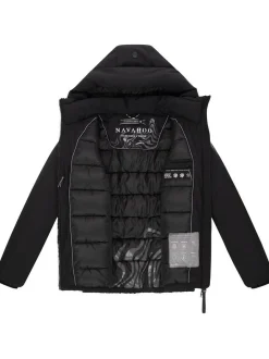 Navahoo Damen Winterjacke - Blütenlicht 14 in schwarz