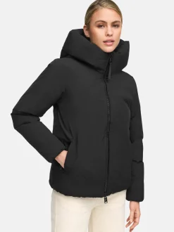 Navahoo Damen Winterjacke - Blütenlicht 14 in schwarz
