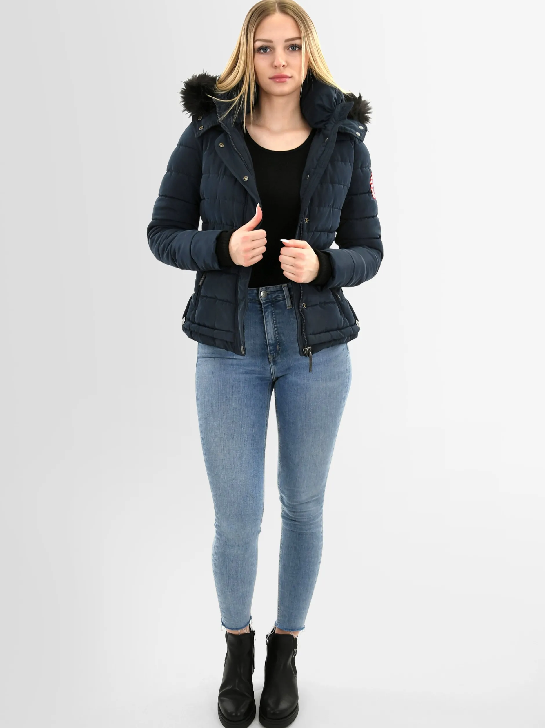 Navahoo Damen Winterjacke - Chloe in blau